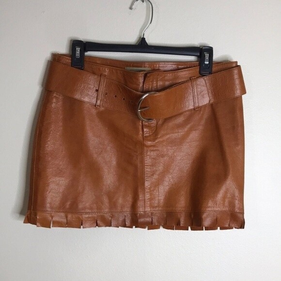 Tribo Carioca brown mini skirt with belt size 26 - Picture 1 of 12